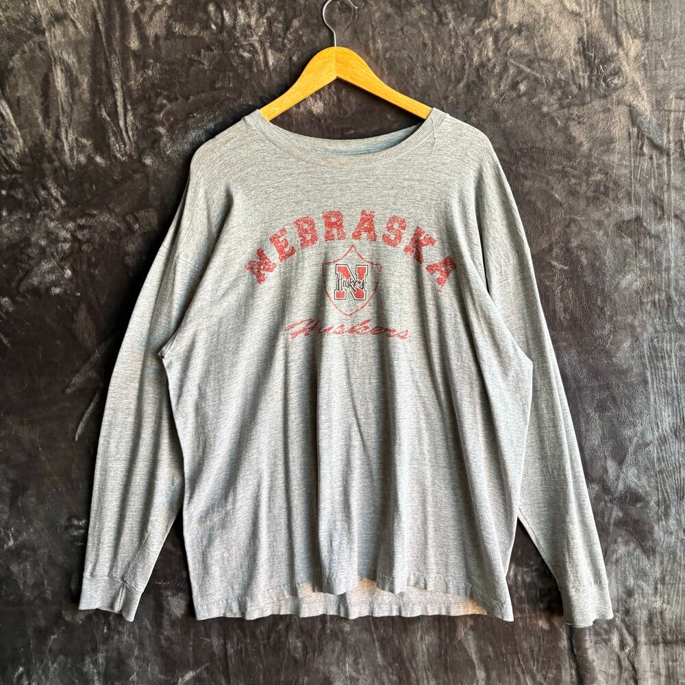 Logo Athletic Nebraska Huskers Long Sleeve Size: XL Gray